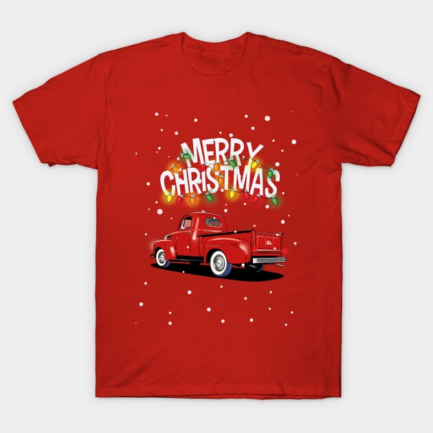 Ford F1 Pick Up truck Christmas Sweater Design T-Shirt by Webazoot